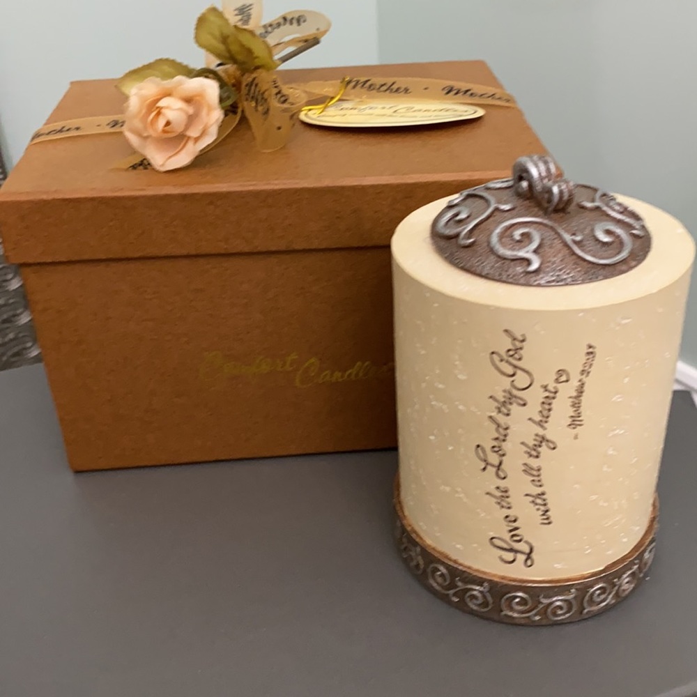 NWT Comfort Candles Tea Light Holder w/Scripture